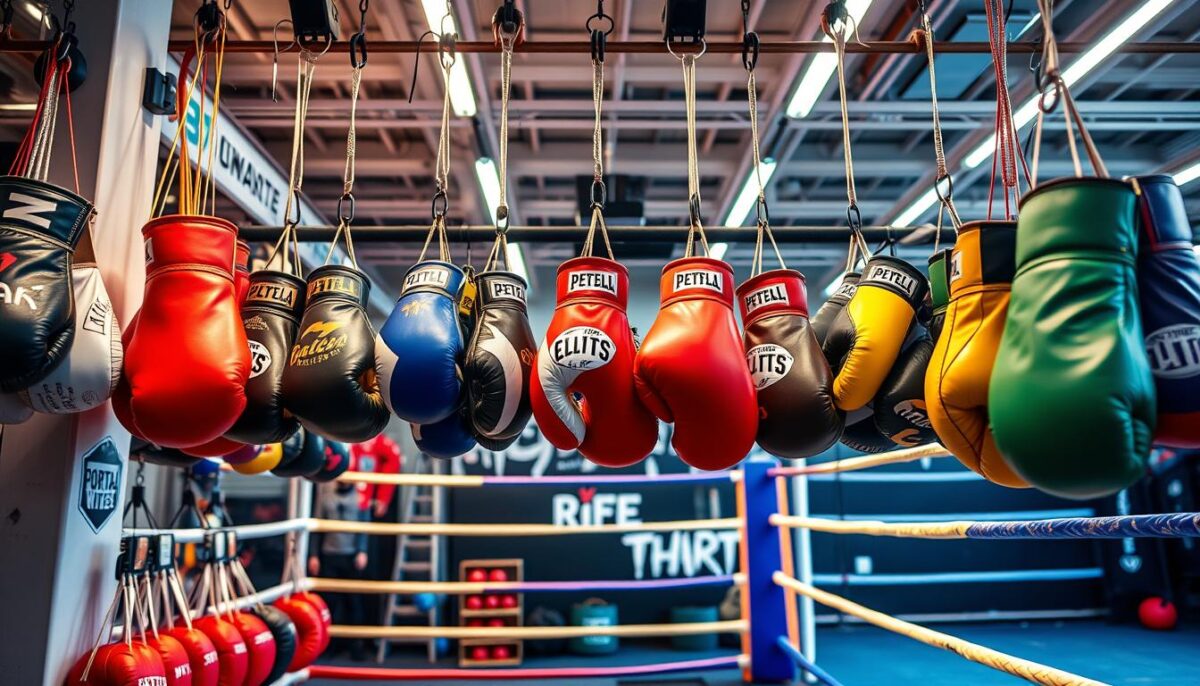 Loja de Luvas em jogos de esporte de boxe