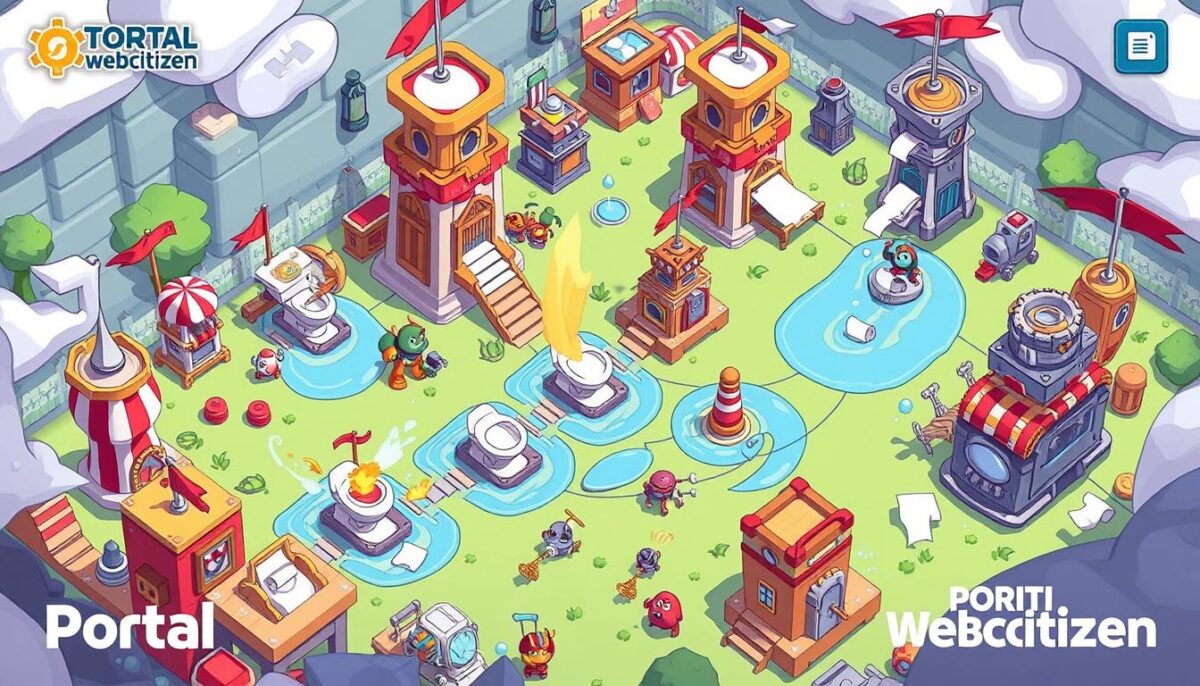 estratégia de defesa em Toilet Tower Defense