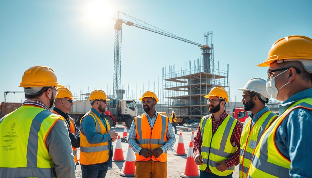 Inspeções de segurança no canteiro de obras