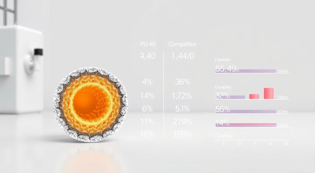 Comparação entre PU 40 e outros materiais selantes