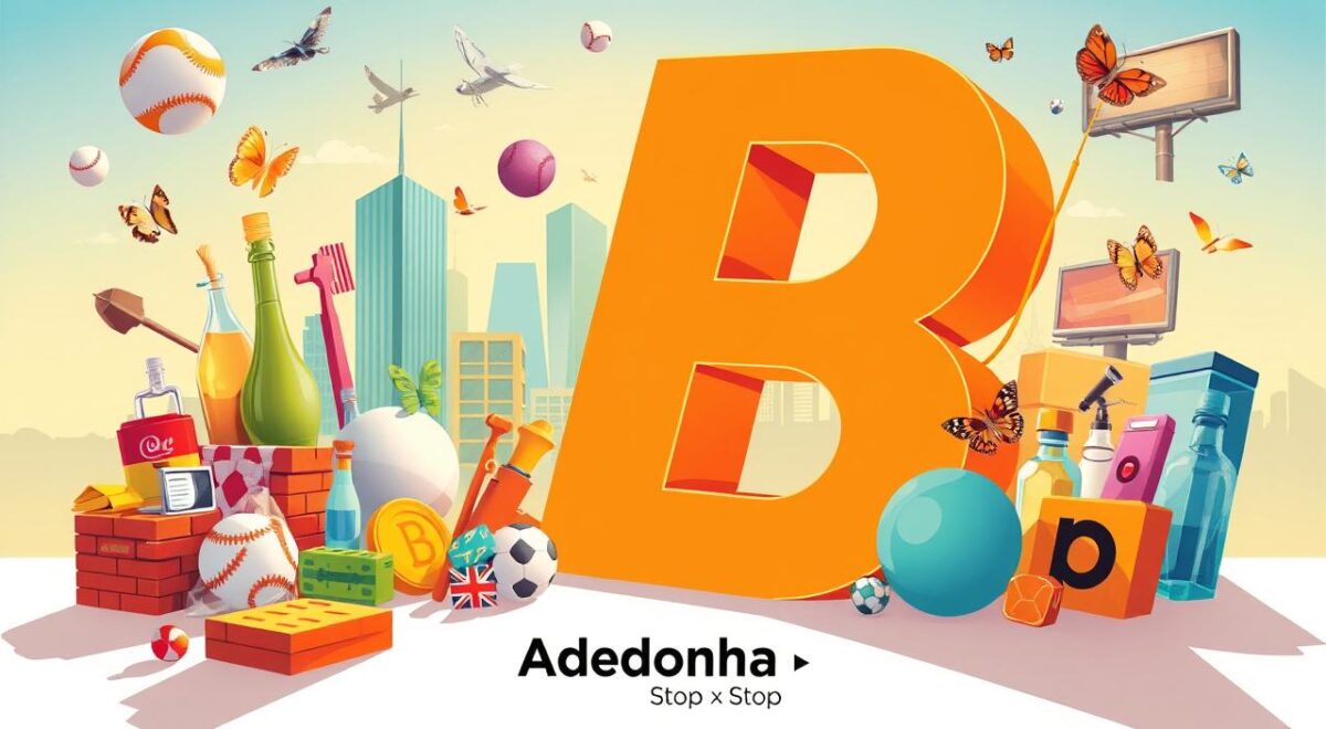 Cor com a letra B: exemplos para Stop