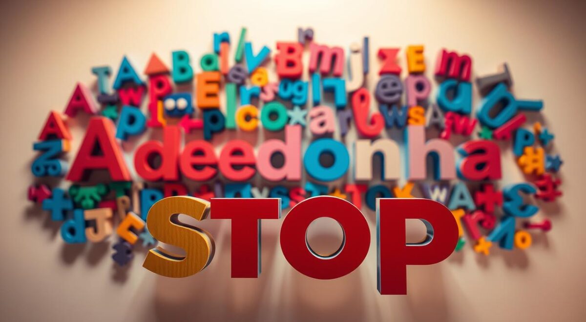 Objeto com a letra B: exemplos para Stop