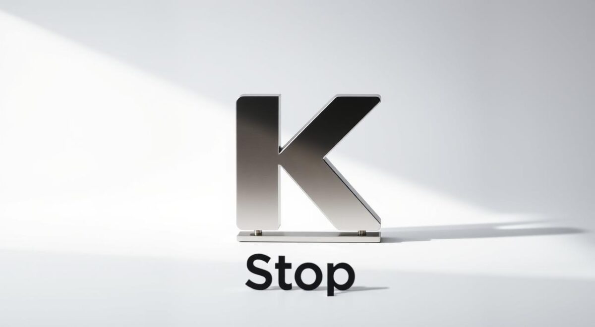 Objeto com a letra K: exemplos para Stop Objeto com a letra K: exemplos para Stop