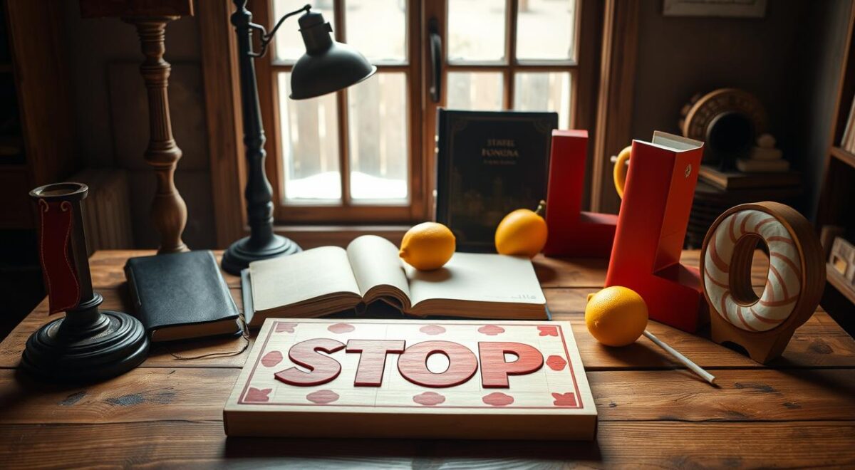 Objeto com a letra L: exemplos para Stop