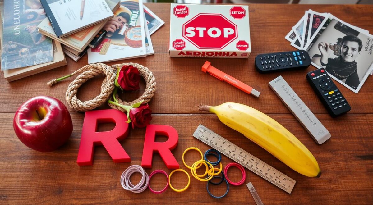 Objeto com a letra R: exemplos para Stop