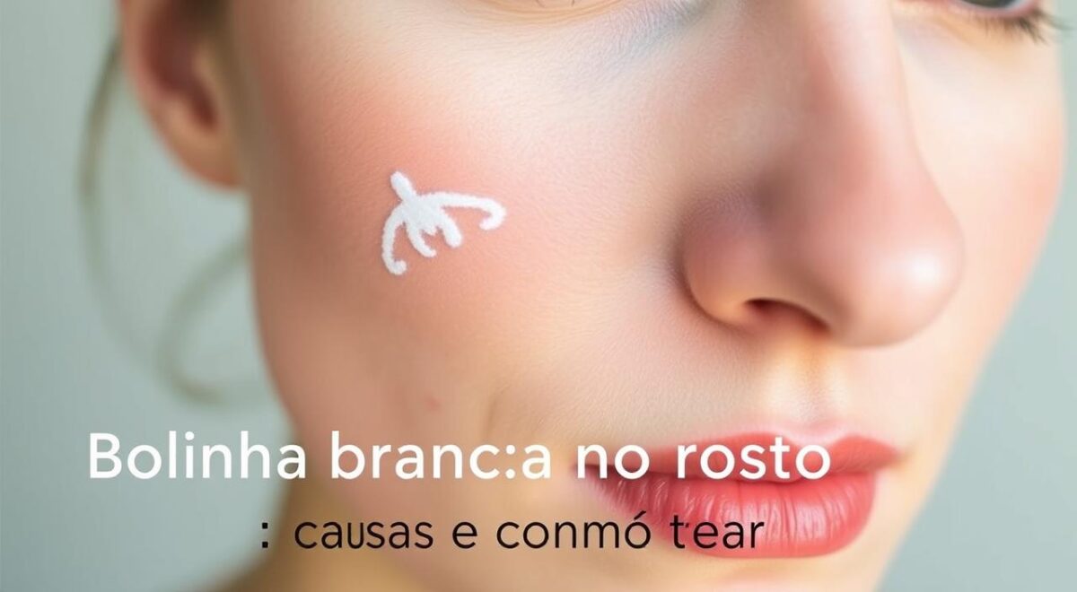 bolinha branca no rosto