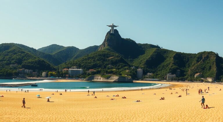 praia perto do cristo redentor