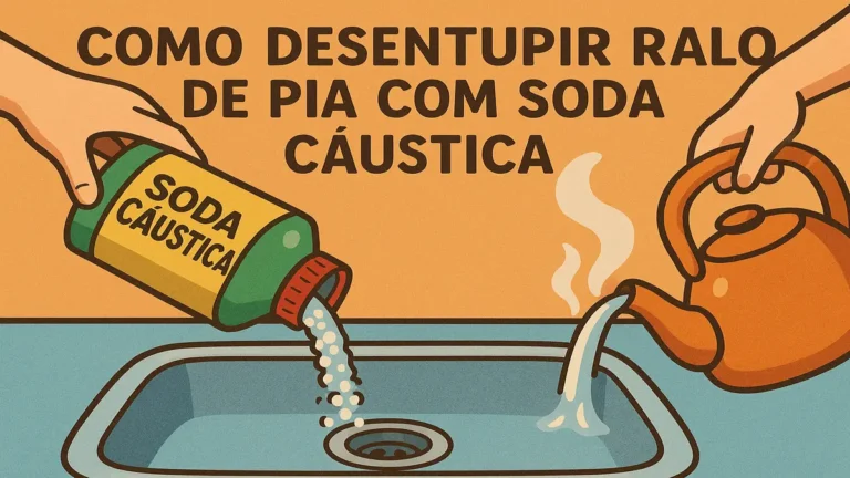 Como desentupir ralo de pia com soda cáustica