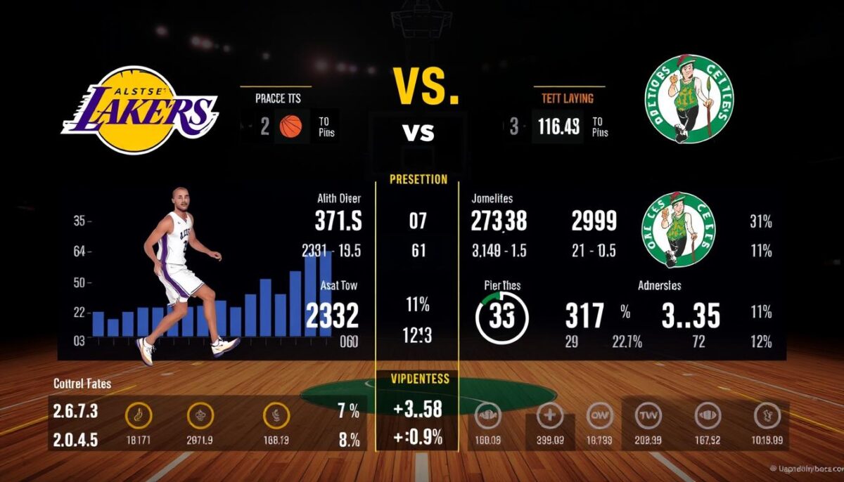 Estatísticas de jogadores da partida Lakers x Boston Celtics